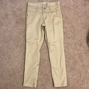 khaki midrise pants